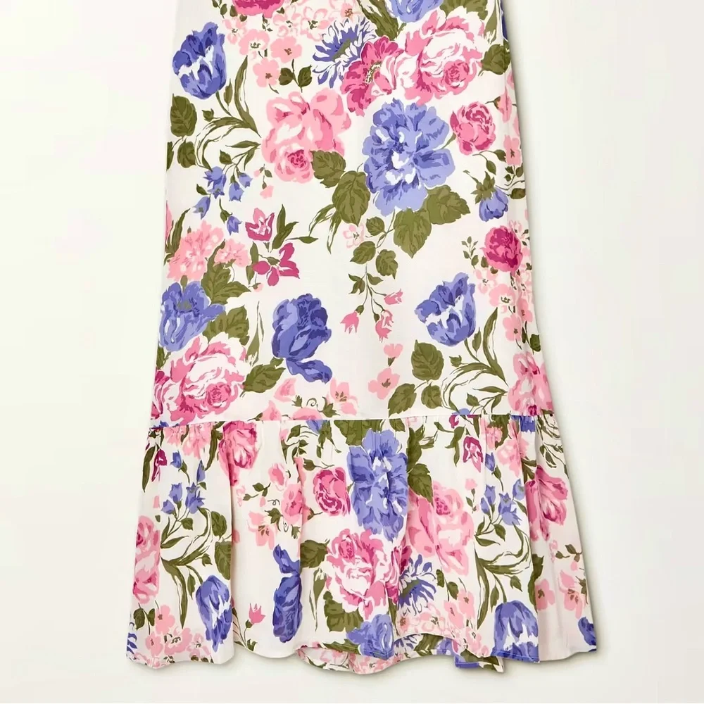 🌺🎉HP🎉🌺 NWT Reformation Riya Cutout Floral Print Halter Dress - Picture 11 of 13